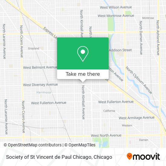 Society of St Vincent de Paul Chicago map
