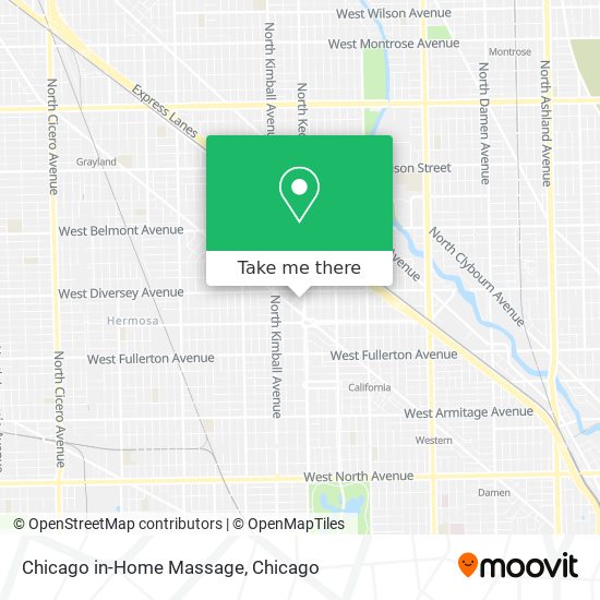 Chicago in-Home Massage map