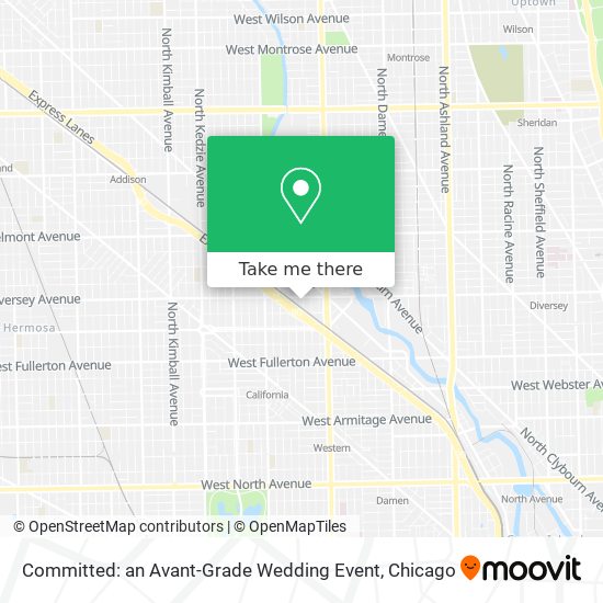 Committed: an Avant-Grade Wedding Event map