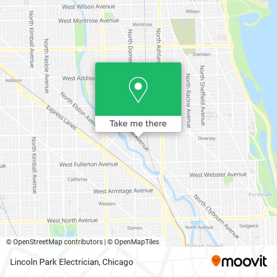 Mapa de Lincoln Park Electrician