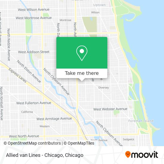 Mapa de Allied van Lines - Chicago