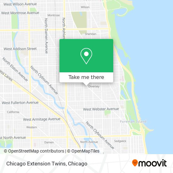 Chicago Extension Twins map
