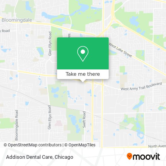 Mapa de Addison Dental Care