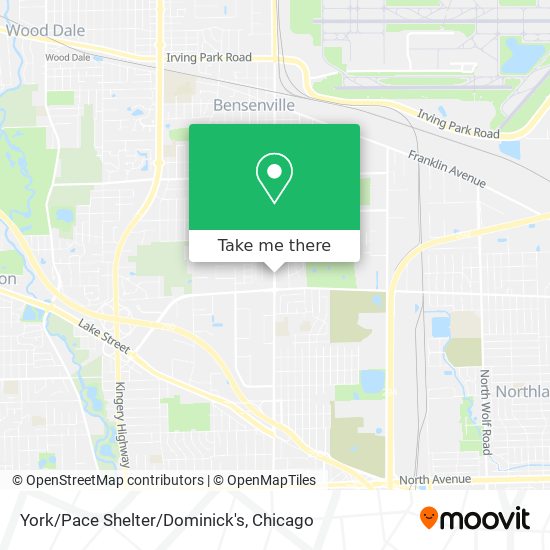 York/Pace Shelter/Dominick's map