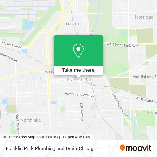 Mapa de Franklin Park Plumbing and Drain