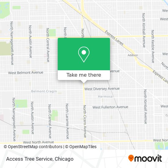 Access Tree Service map