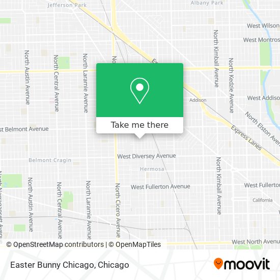 Mapa de Easter Bunny Chicago