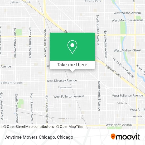 Anytime Movers Chicago map