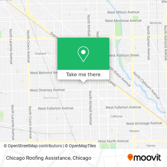 Chicago Roofing Assistance map