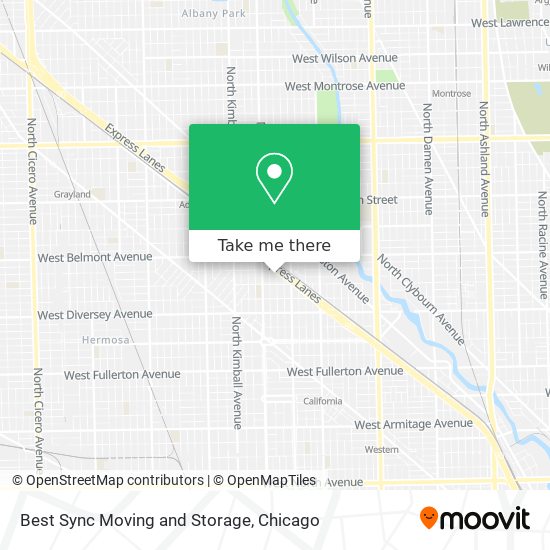 Mapa de Best Sync Moving and Storage