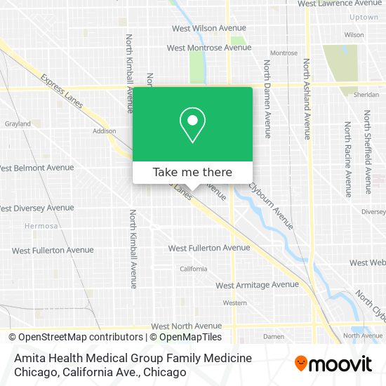 Amita Health Medical Group Family Medicine Chicago, California Ave. map