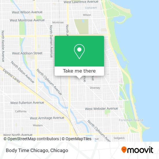 Mapa de Body Time Chicago