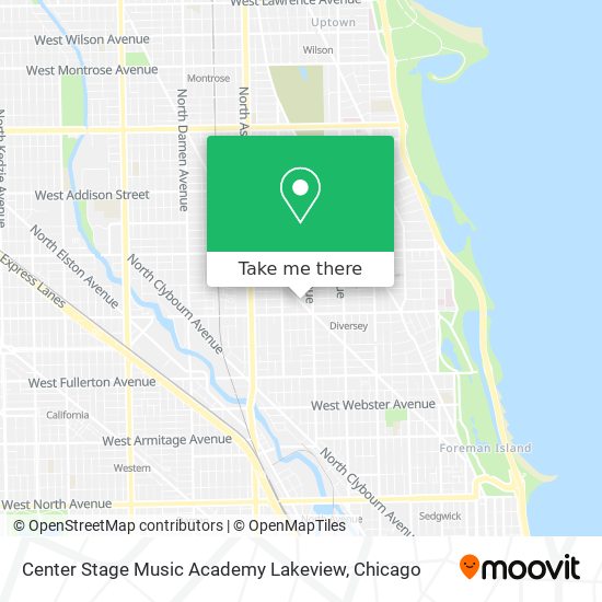 Center Stage Music Academy Lakeview map