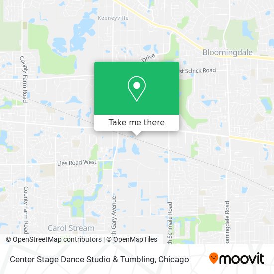 Center Stage Dance Studio & Tumbling map