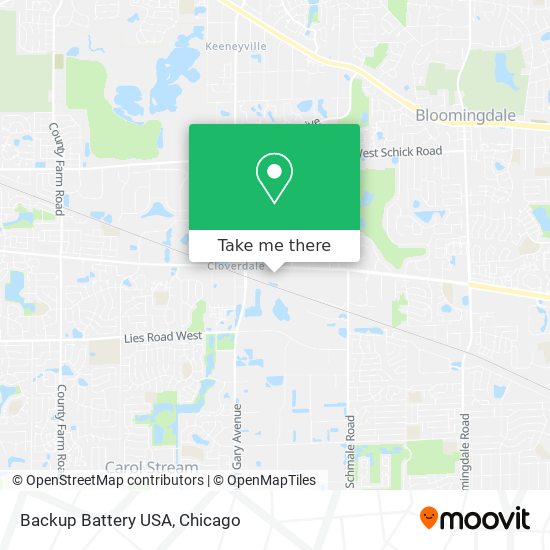 Backup Battery USA map