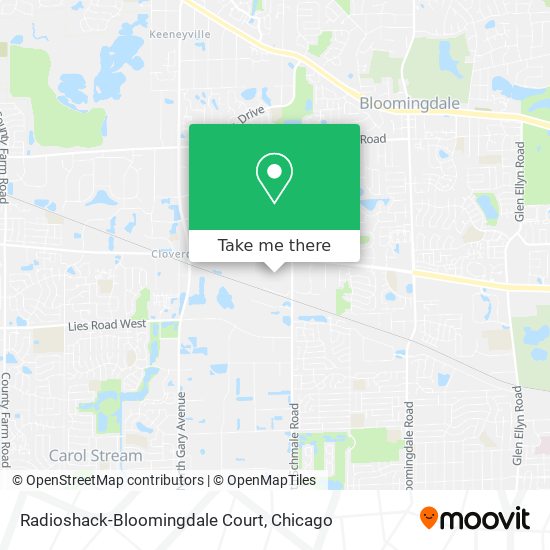 Radioshack-Bloomingdale Court map