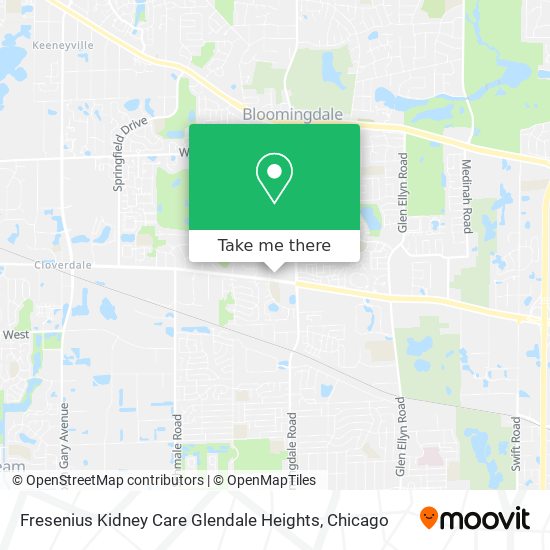 Mapa de Fresenius Kidney Care Glendale Heights