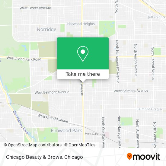 Chicago Beauty & Brows map