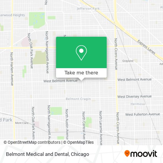 Mapa de Belmont Medical and Dental