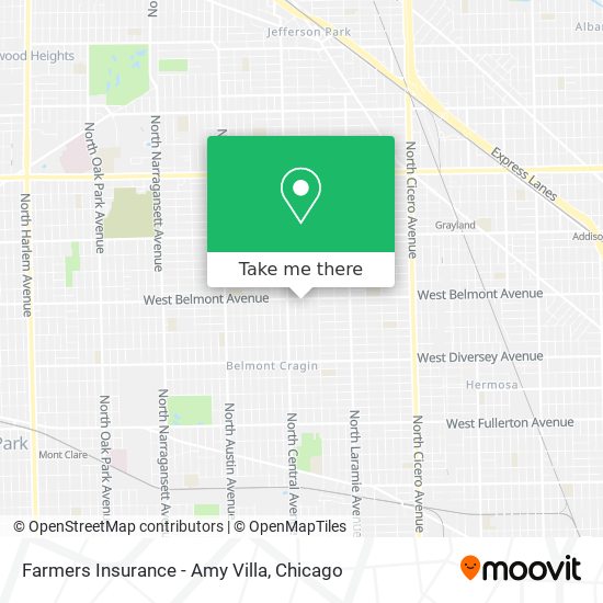 Farmers Insurance - Amy Villa map