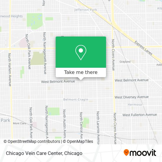 Chicago Vein Care Center map