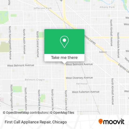 Mapa de First Call Appliance Repair