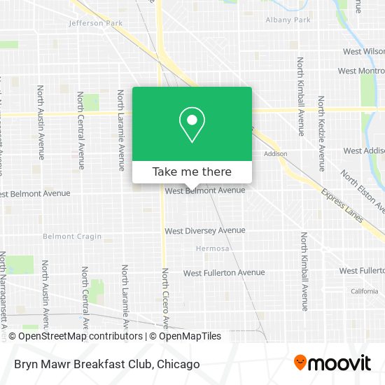 Bryn Mawr Breakfast Club map