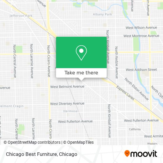 Chicago Best Furniture map