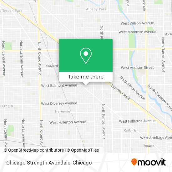 Mapa de Chicago Strength Avondale