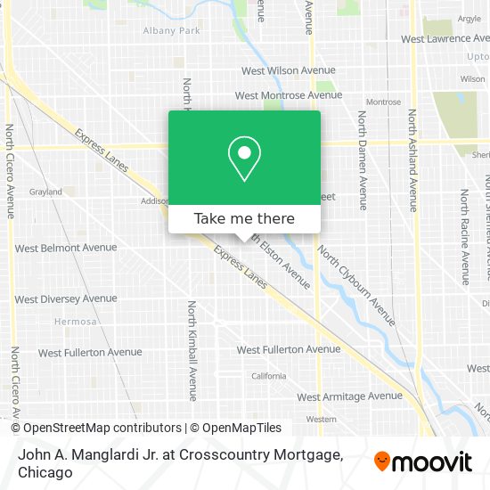 John A. Manglardi Jr. at Crosscountry Mortgage map