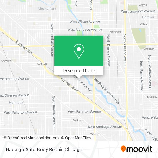 Hadalgo Auto Body Repair map