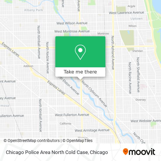 Mapa de Chicago Police Area North Cold Case