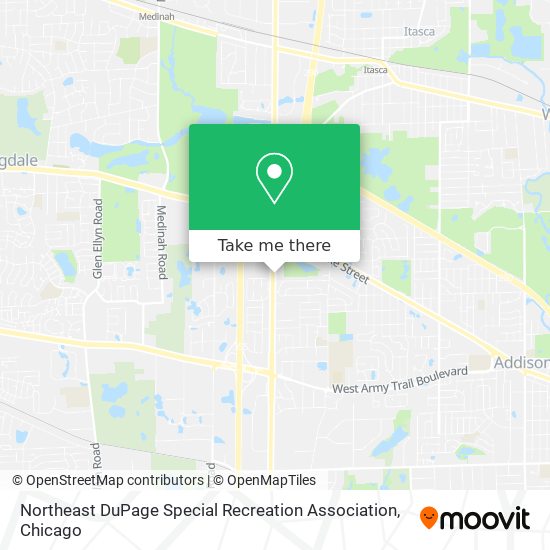 Northeast DuPage Special Recreation Association map
