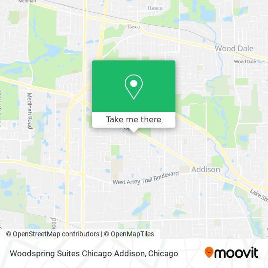 Mapa de Woodspring Suites Chicago Addison