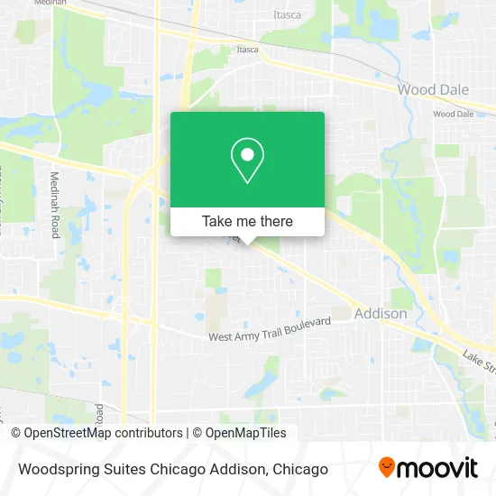 Woodspring Suites Chicago Addison map