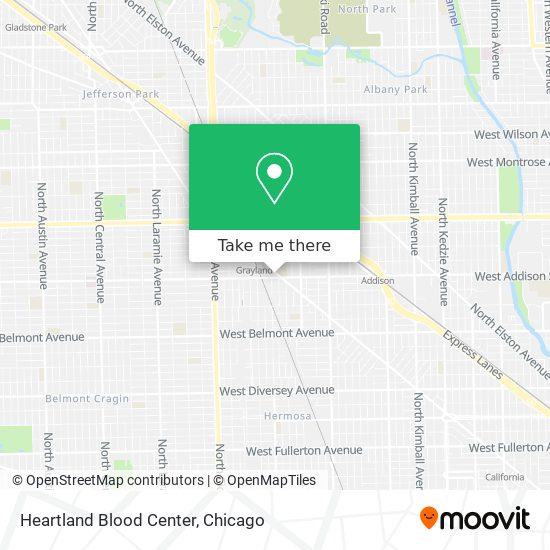 Heartland Blood Center map