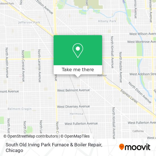 South Old Irving Park Furnace & Boiler Repair map