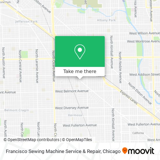 Francisco Sewing Machine Service & Repair map