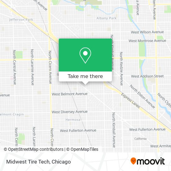 Midwest Tire Tech map