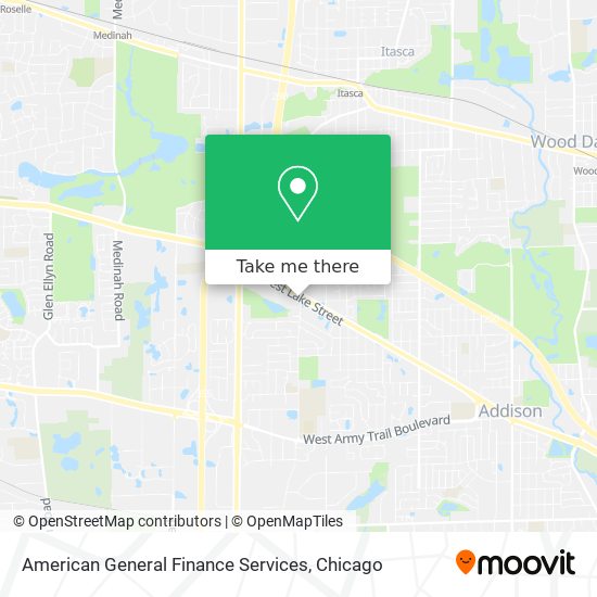 American General Finance Services map