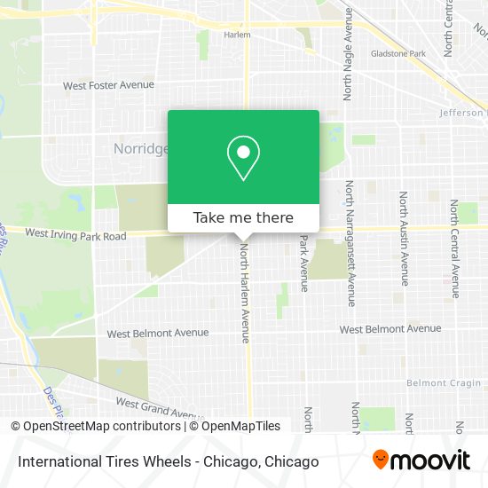 International Tires Wheels - Chicago map