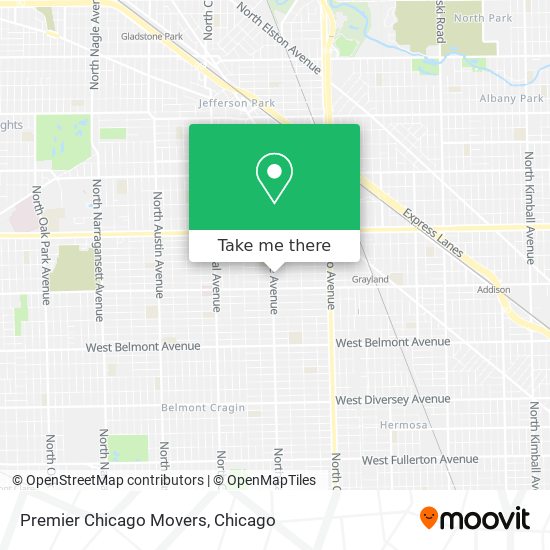 Mapa de Premier Chicago Movers