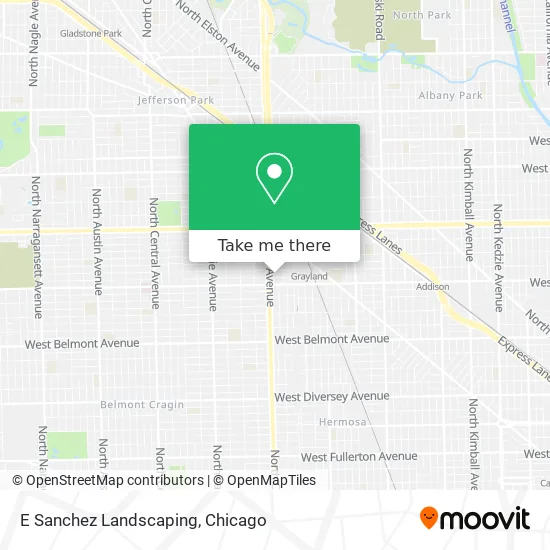 E Sanchez Landscaping map