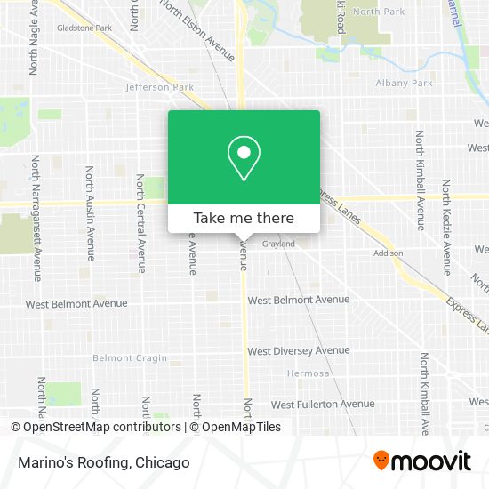 Marino's Roofing map