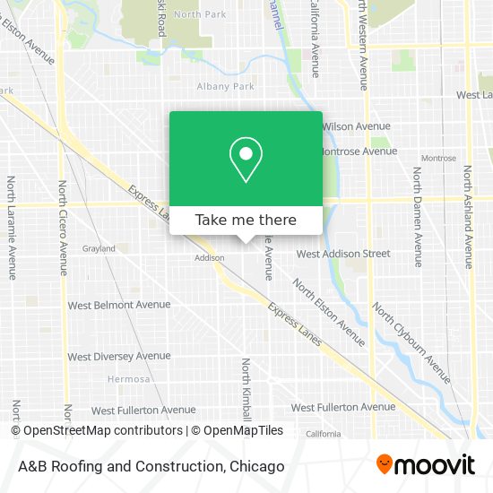 A&B Roofing and Construction map