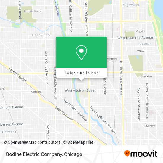 Bodine Electric Company map