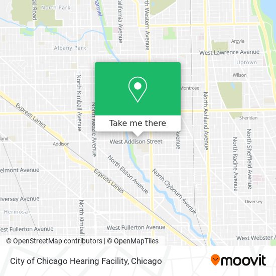 City of Chicago Hearing Facility map