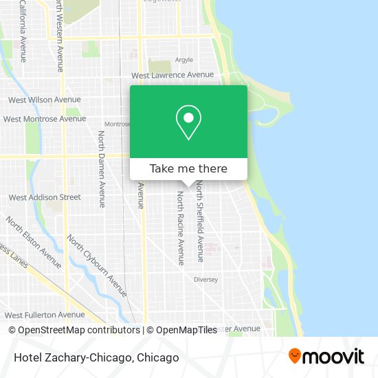 Hotel Zachary-Chicago map