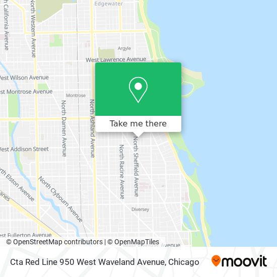 Mapa de Cta Red Line 950 West Waveland Avenue