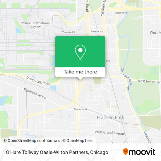 O'Hare Tollway Oasis-Wilton Partners map